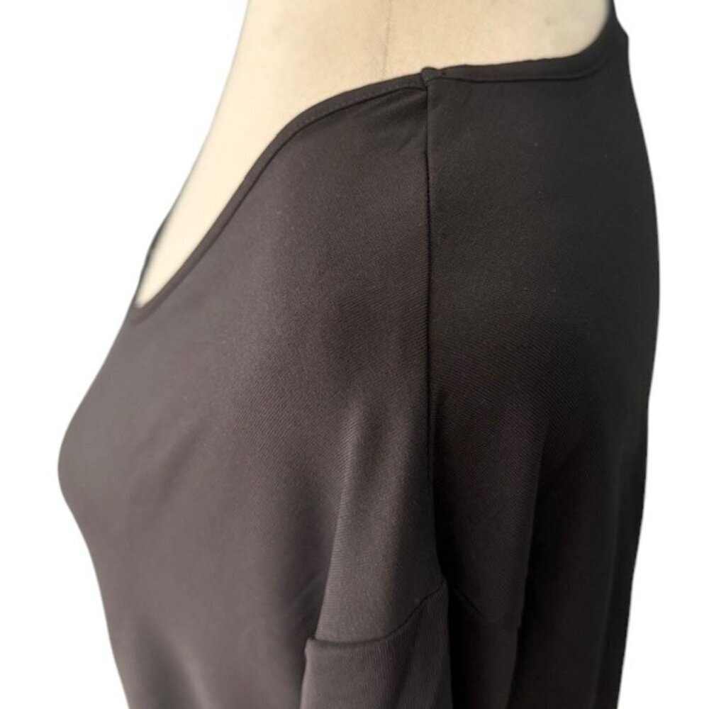 Ulla Popken Women's Black Swing Round Neck Knit A-line Tunic Top Plus 28/30 NWT - Picture 8 of 16
